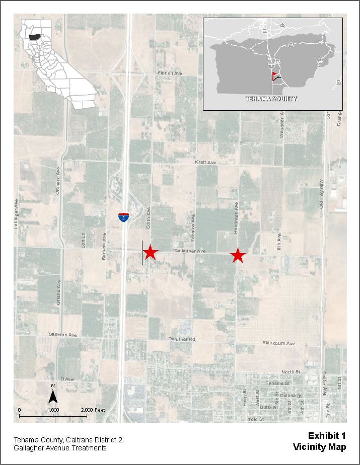 Gallagher Avenue Intersections Vicinity Map